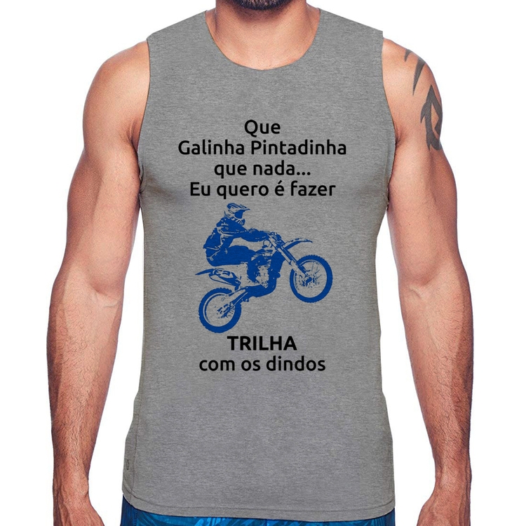 Regata Trilha com os dindos (moto azul) - Cinza