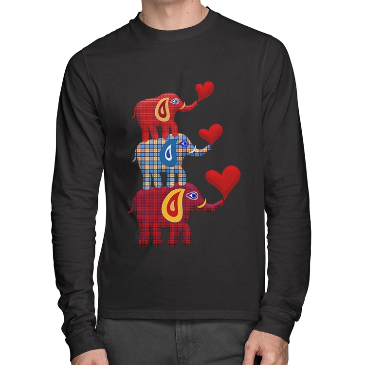 Camiseta Algodão Trio Elefantes  Manga Longa