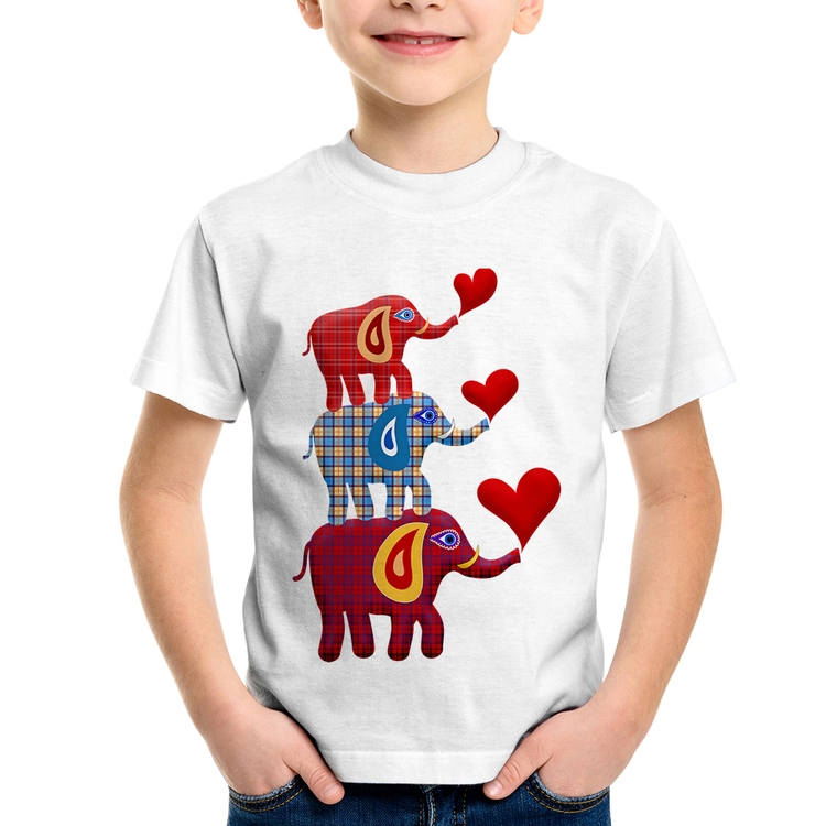 Camiseta Infantil Trio Elefantes 