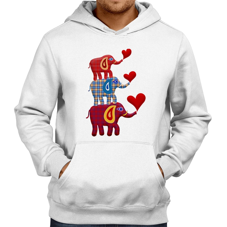 Moletom Trio Elefantes  - Branco