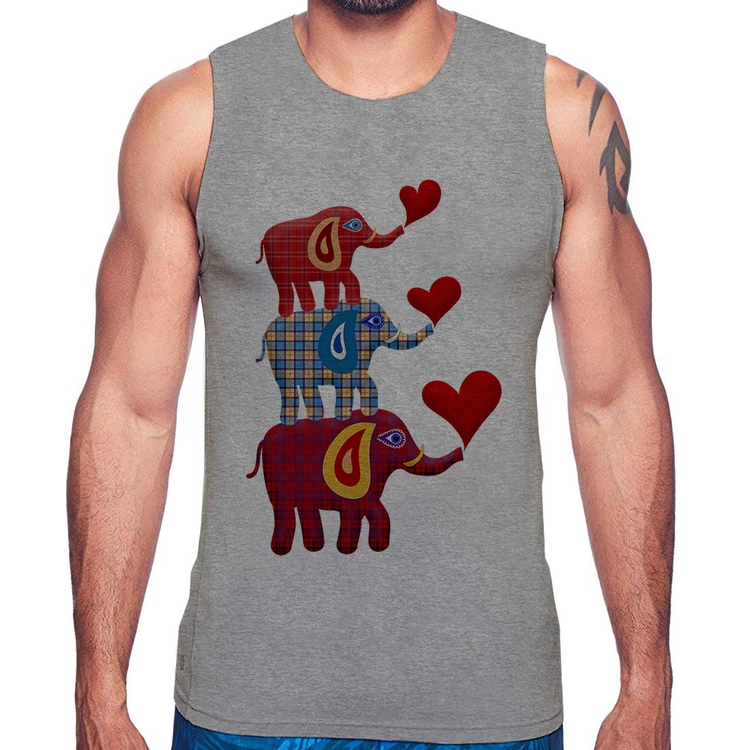 Regata Trio Elefantes  - Cinza