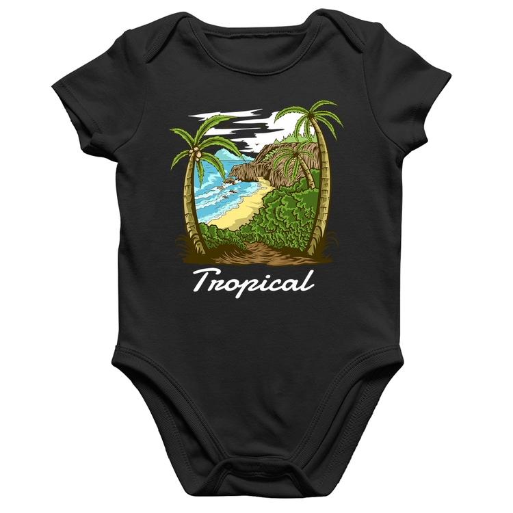 Body Bebê Algodão Tropical Beach