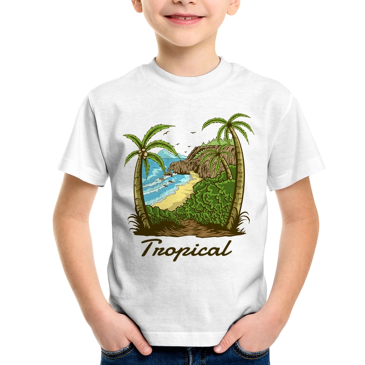 Camiseta Infantil Tropical Beach