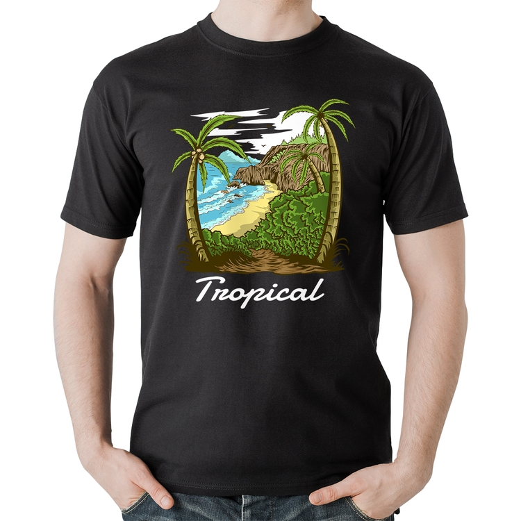 Camiseta Algodão Tropical Beach