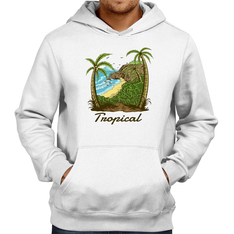 Moletom Tropical Beach - Branco
