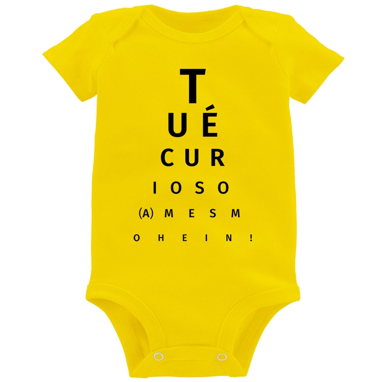 Body Bebê Tu é curioso(a) mesmo hein! - Amarelo