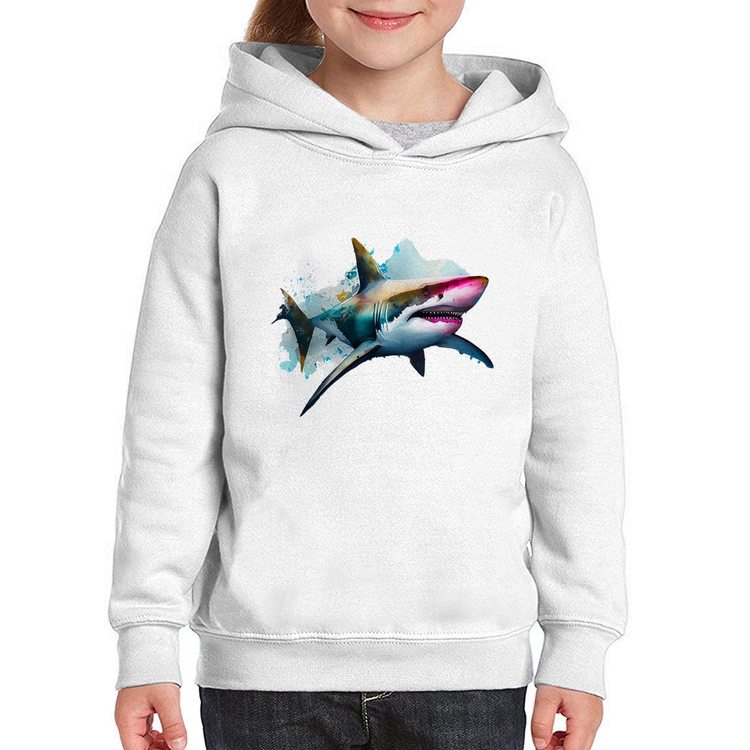 Moletom Infantil Tubarão Watercolor