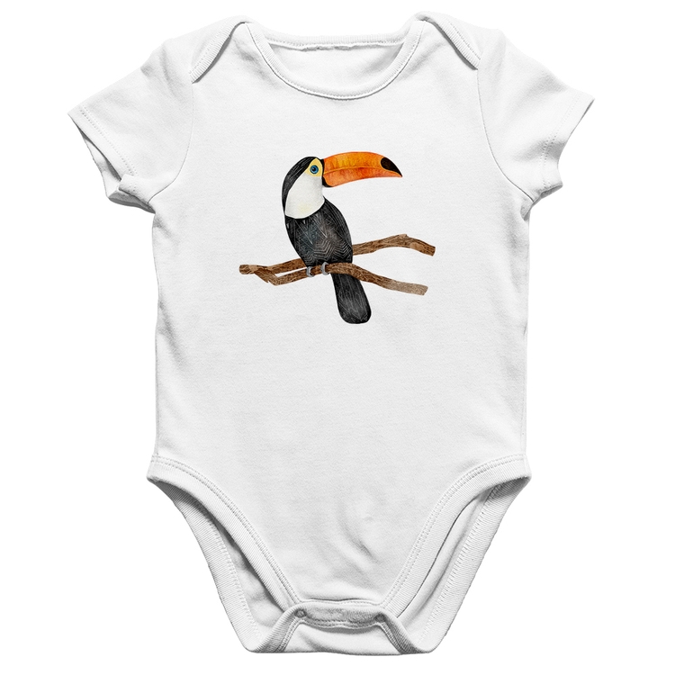 Body Bebê Algodão Tucano - Branco