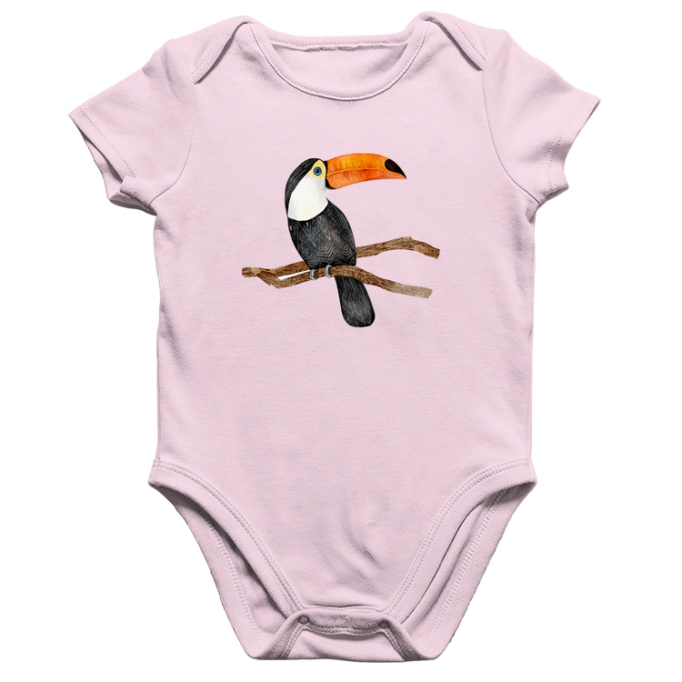 Body Bebê Algodão Tucano - Rosa Bebê