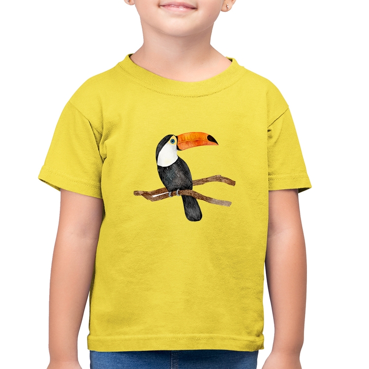 Camiseta Algodão Infantil Tucano - Amarelo Canário