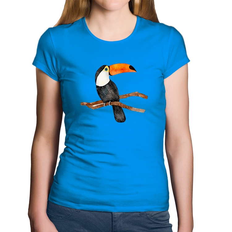 Baby Look Algodão Tucano - Azul