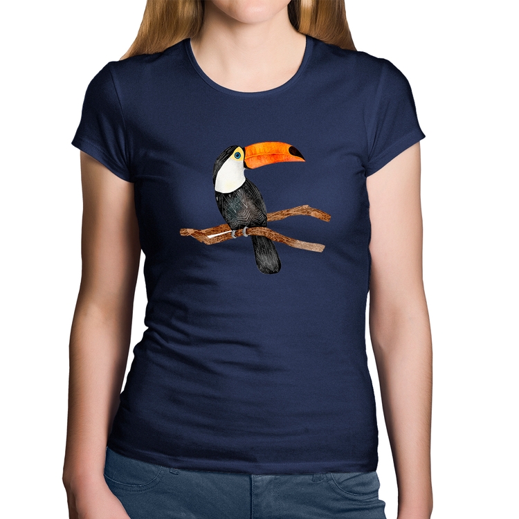 Baby Look Algodão Tucano - Marinho