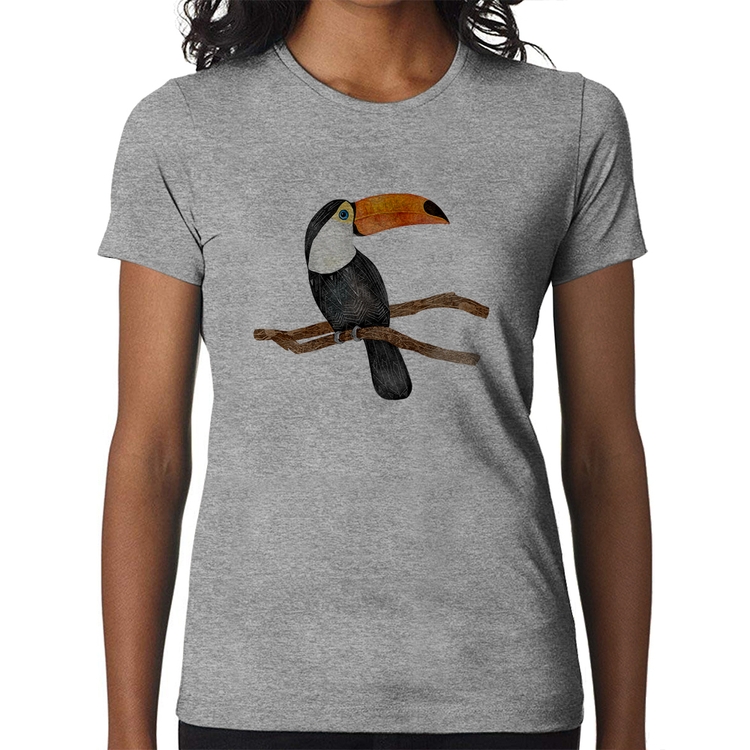 Baby Look Tucano - Cinza