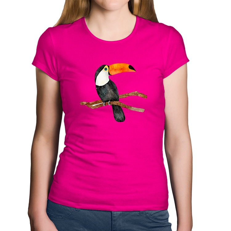 Baby Look Algodão Tucano - Rosa