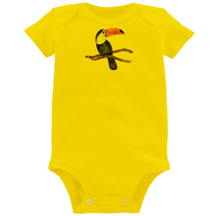 Body Bebê Tucano - Amarelo
