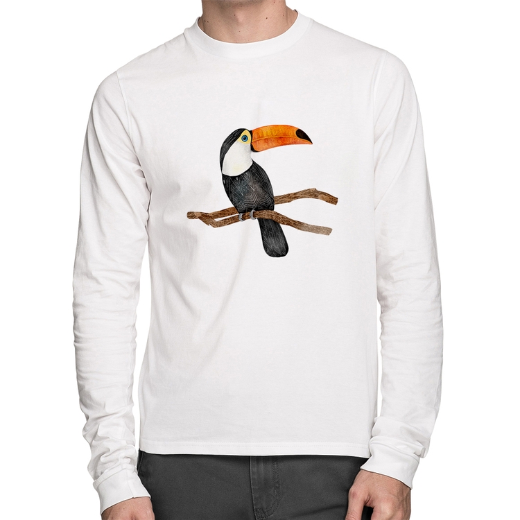 Camiseta Algodão Tucano Manga Longa - Branca