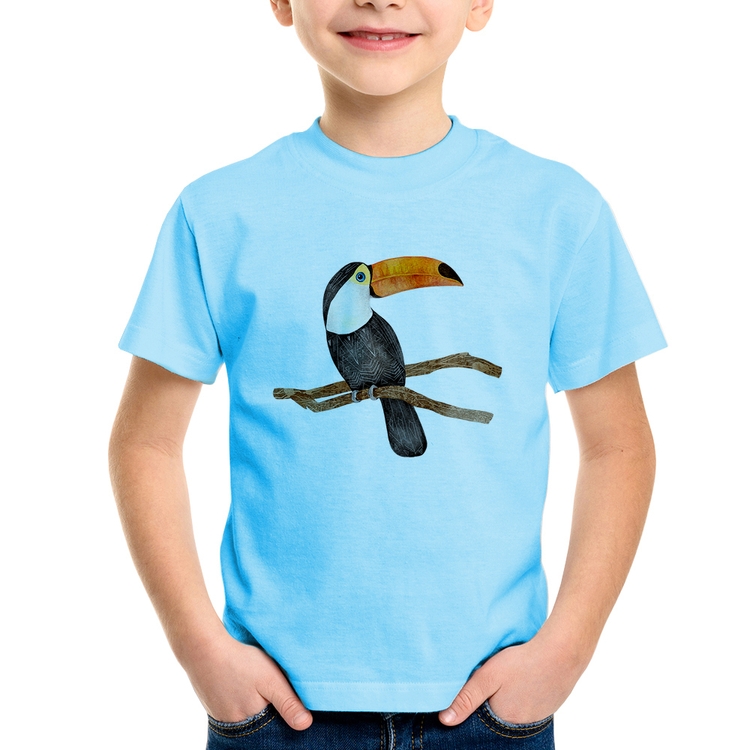 Camiseta Infantil Tucano - Azul Bebê