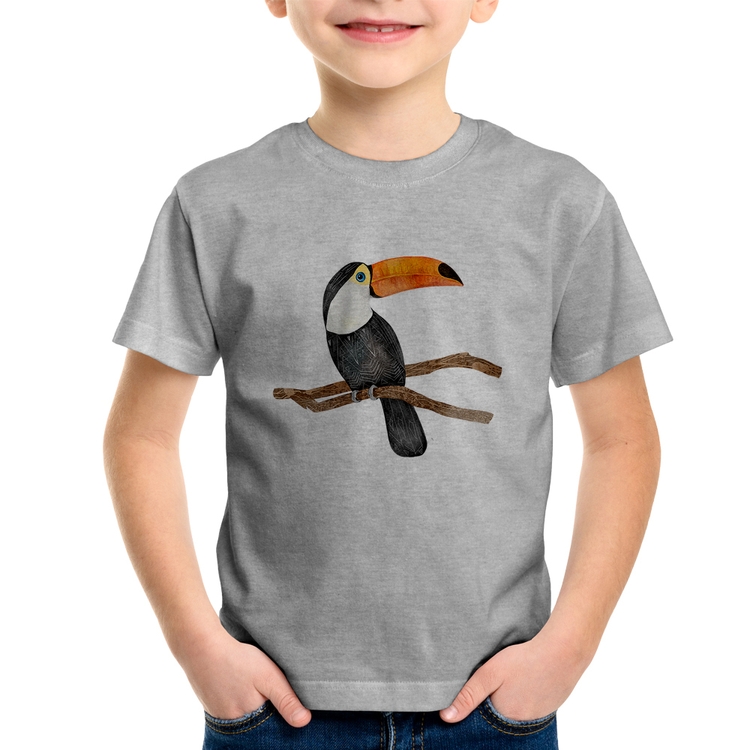 Camiseta Infantil Tucano - Cinza