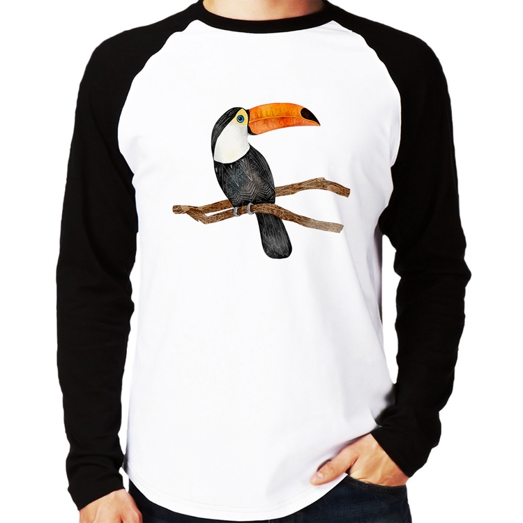 Camiseta Raglan Tucano Manga Longa