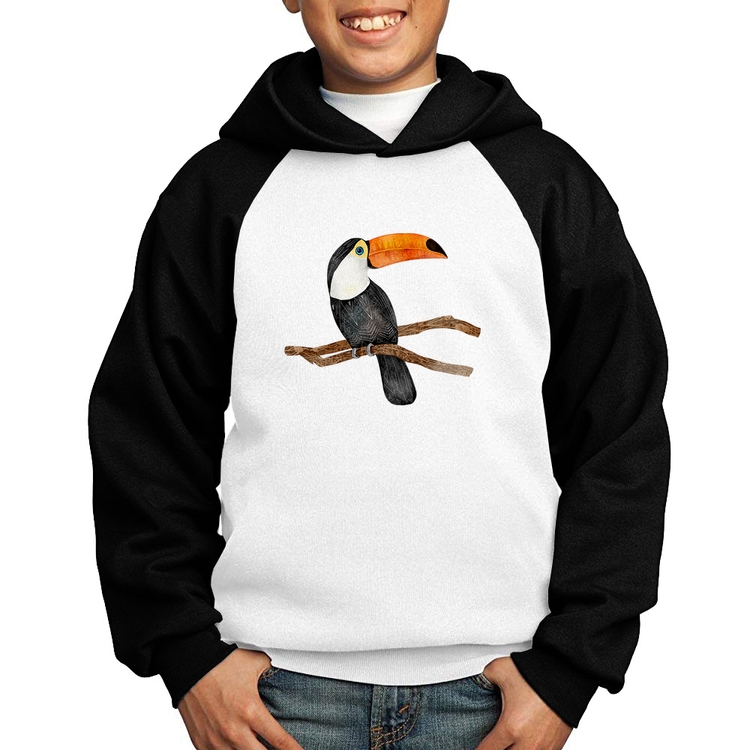 Moletom Infantil Tucano - Branco/Preto