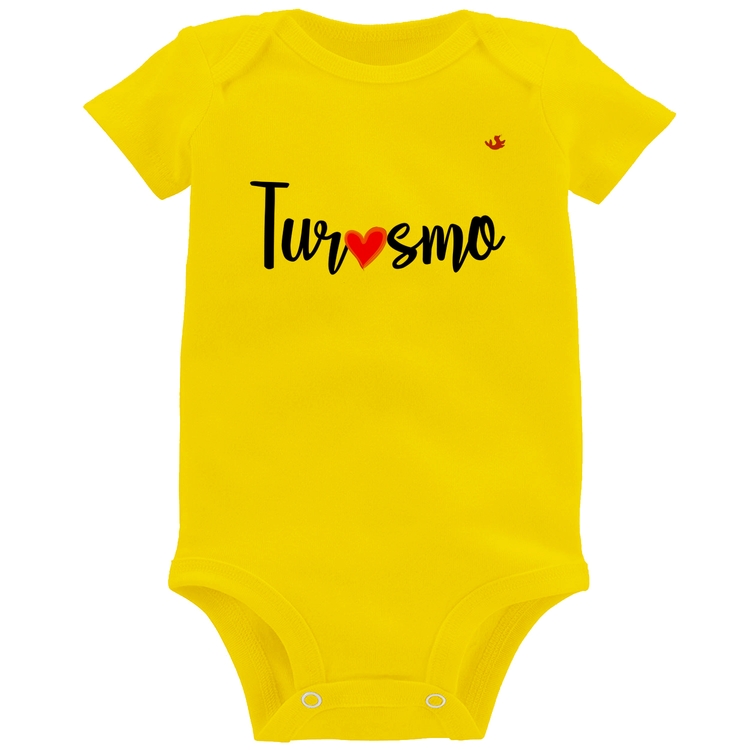 Body Bebê Turismo por amor - Amarelo