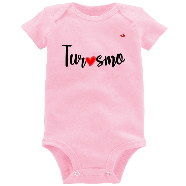 Body Bebê Turismo por amor - Rosa Bebê