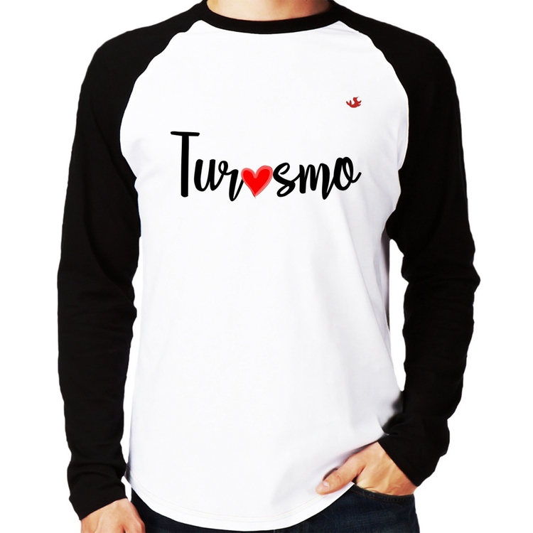 Camiseta Raglan Turismo por amor Manga Longa
