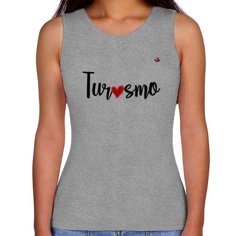 Regata Feminina Turismo por amor - Cinza