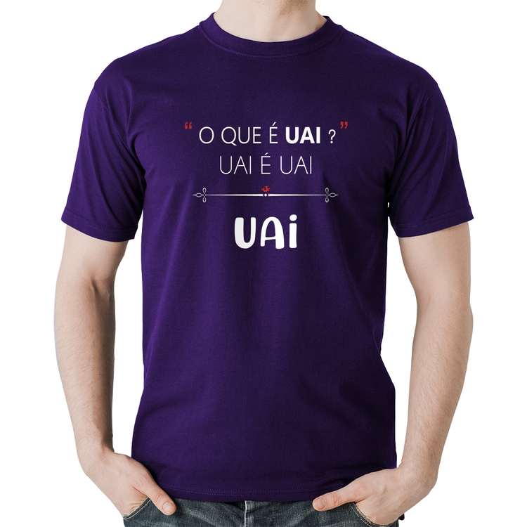 Camiseta Algodão Uai é uai, uai - Roxa