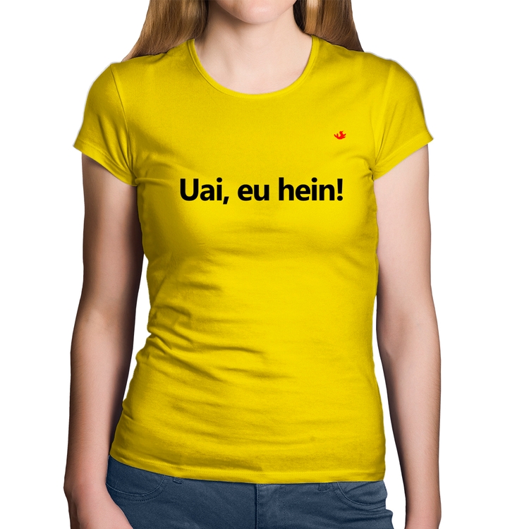 Baby Look Algodão Uai, eu hein! - Amarela