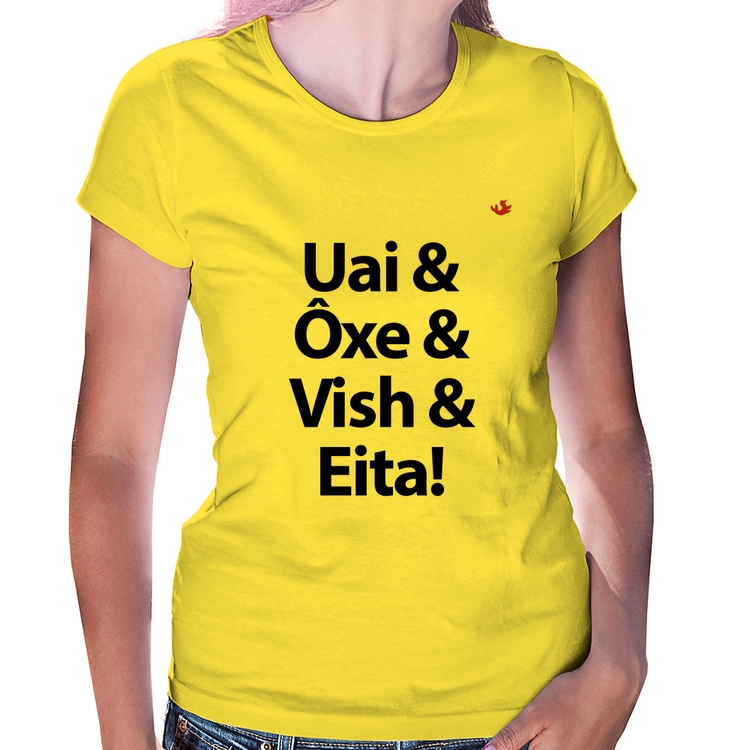 Baby Look Uai & Ôxe & Vish & Eita! - Amarela