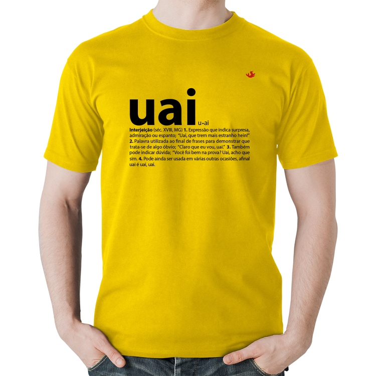Camiseta Algodão Uai - Significado - Amarela