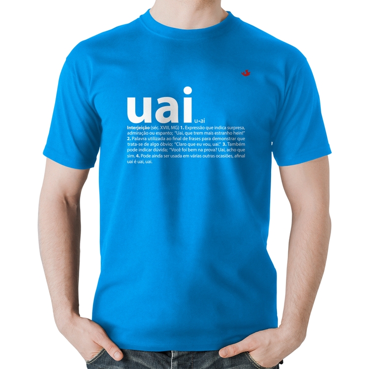 Camiseta Algodão Uai - Significado - Azul