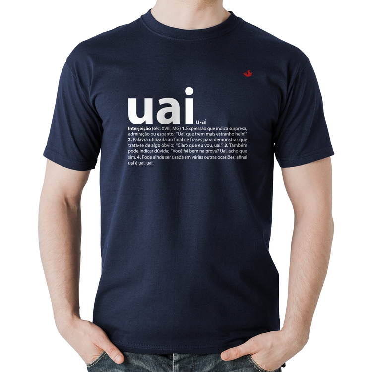Camiseta Algodão Uai - Significado - Marinho