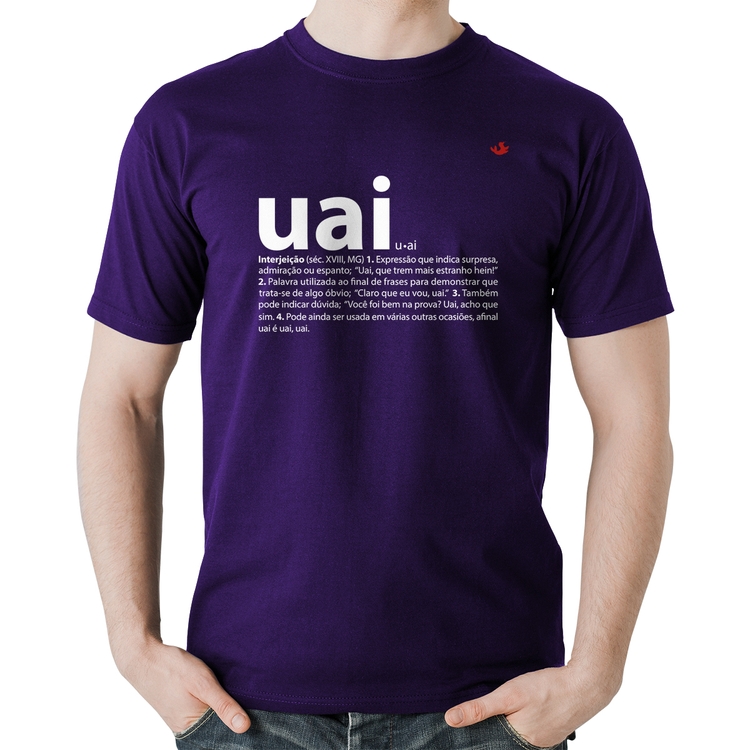 Camiseta Algodão Uai - Significado - Roxa