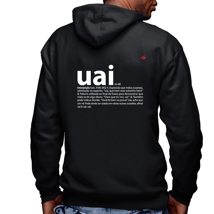 Blusa Moletom Uai - Significado Masculina com Capuz e Zíper