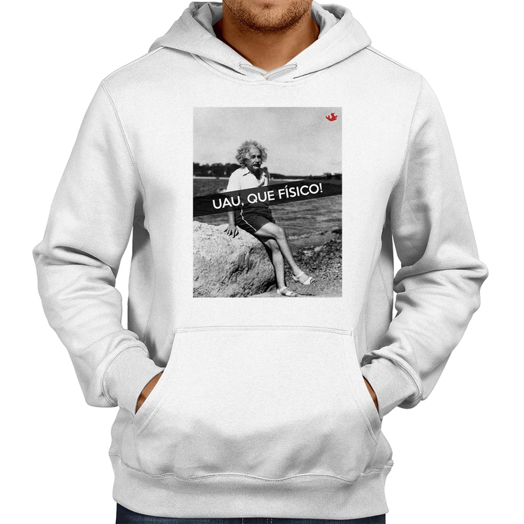 Moletom Uau, que físico - Branco