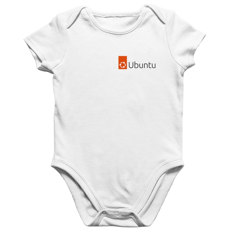 Body Bebê Algodão Ubuntu Linux - Branco