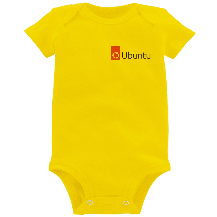 Body Bebê Ubuntu Linux - Amarelo