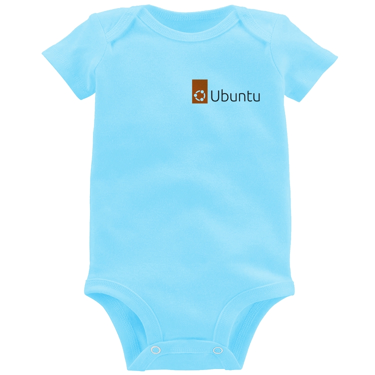 Body Bebê Ubuntu Linux - Azul Bebê