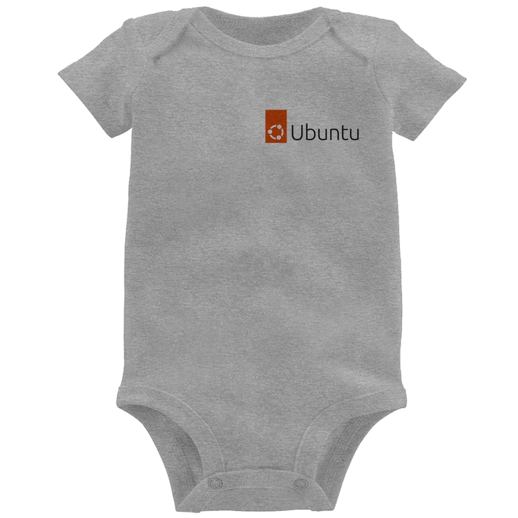Body Bebê Ubuntu Linux - Cinza