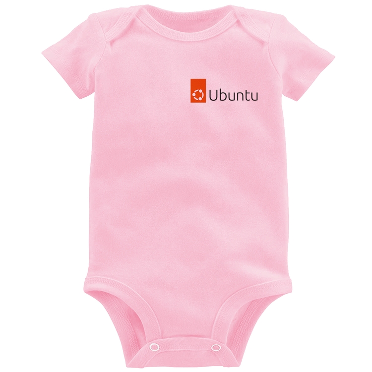 Body Bebê Ubuntu Linux - Rosa Bebê