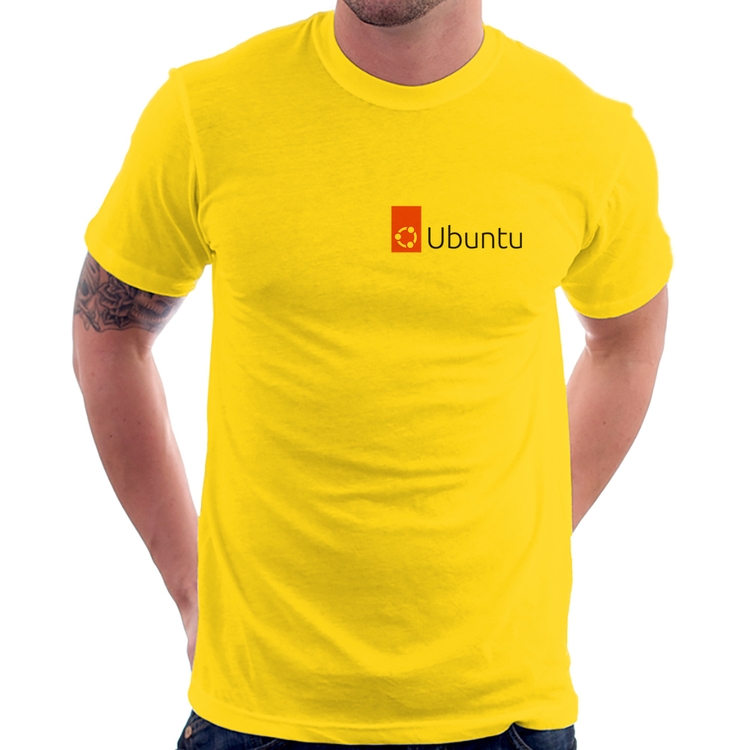 Camiseta Ubuntu Linux - Amarela