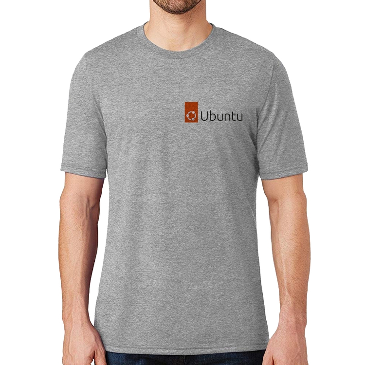 Camiseta Ubuntu Linux - Cinza