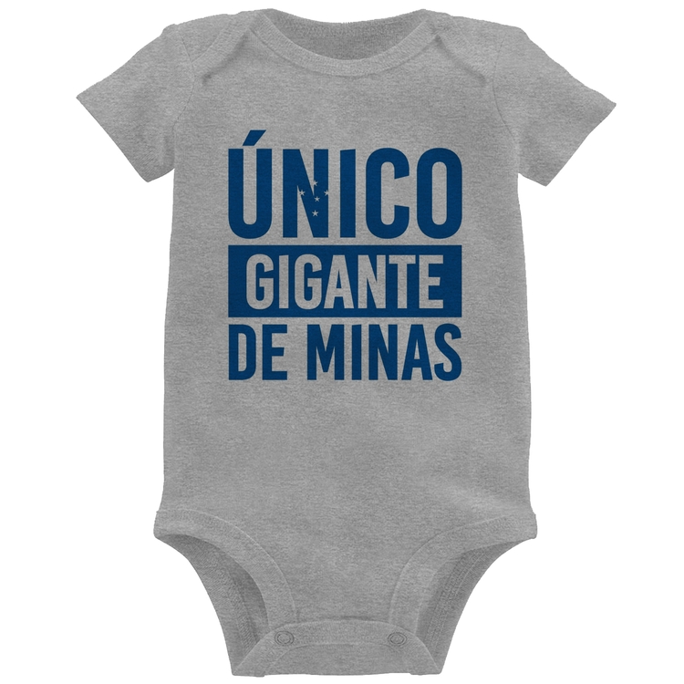 Body Bebê Único gigante de Minas - Cinza