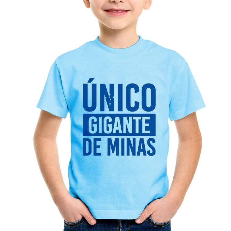 Camiseta Infantil Único gigante de Minas - Azul Bebê