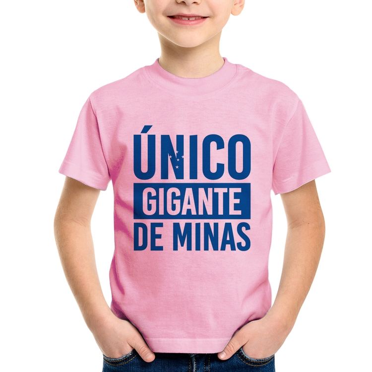 Camiseta Infantil Único gigante de Minas - Rosa Bebê
