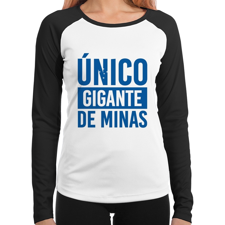Baby Look Raglan Único gigante de Minas Manga Longa