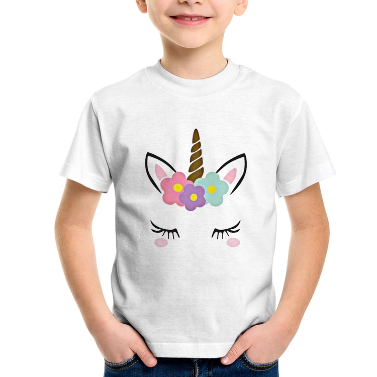Camiseta Infantil Unicórnio Cílios