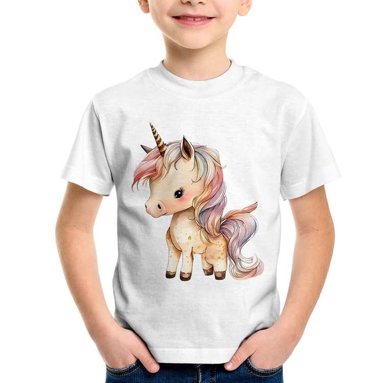 Camiseta Infantil Unicórnio Desenho